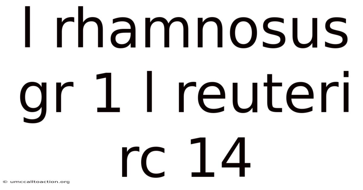 L Rhamnosus Gr 1 L Reuteri Rc 14