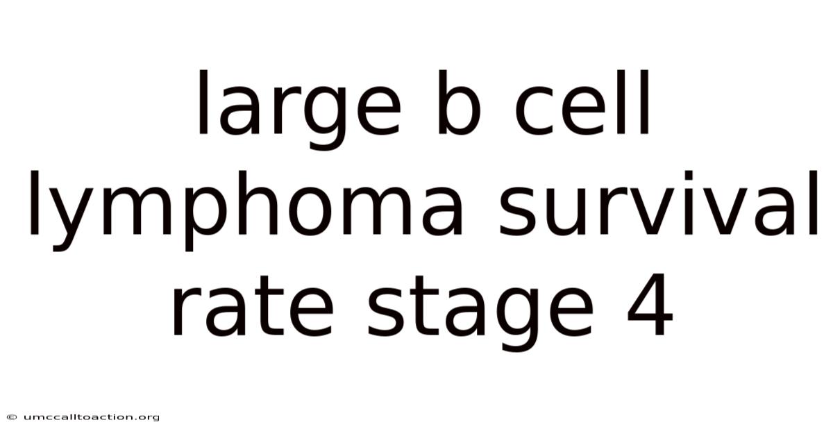 Large B Cell Lymphoma Survival Rate Stage 4
