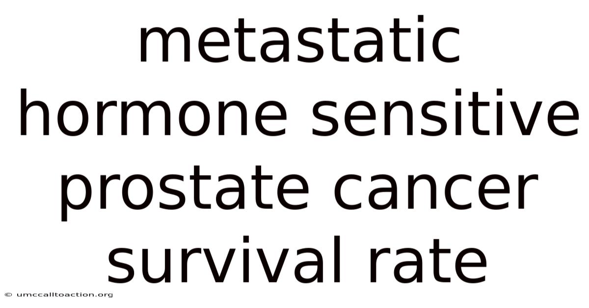 Metastatic Hormone Sensitive Prostate Cancer Survival Rate
