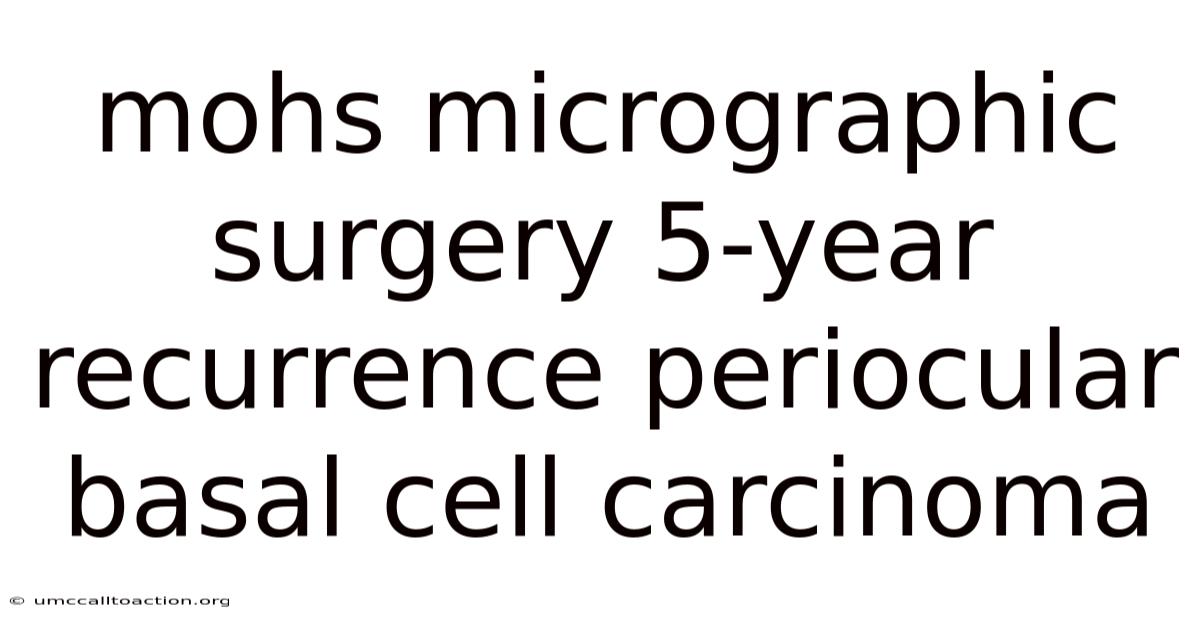 Mohs Micrographic Surgery 5-year Recurrence Periocular Basal Cell Carcinoma