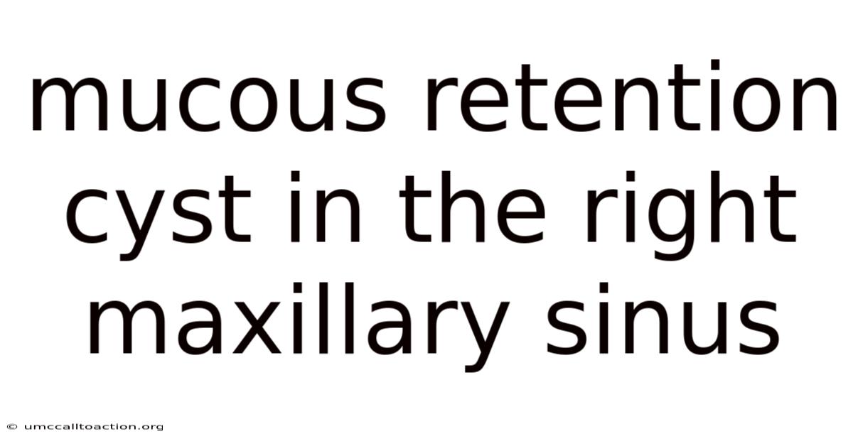 Mucous Retention Cyst In The Right Maxillary Sinus