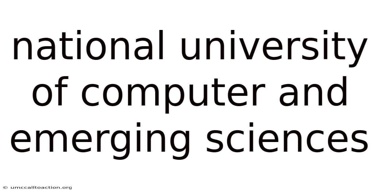 National University Of Computer And Emerging Sciences