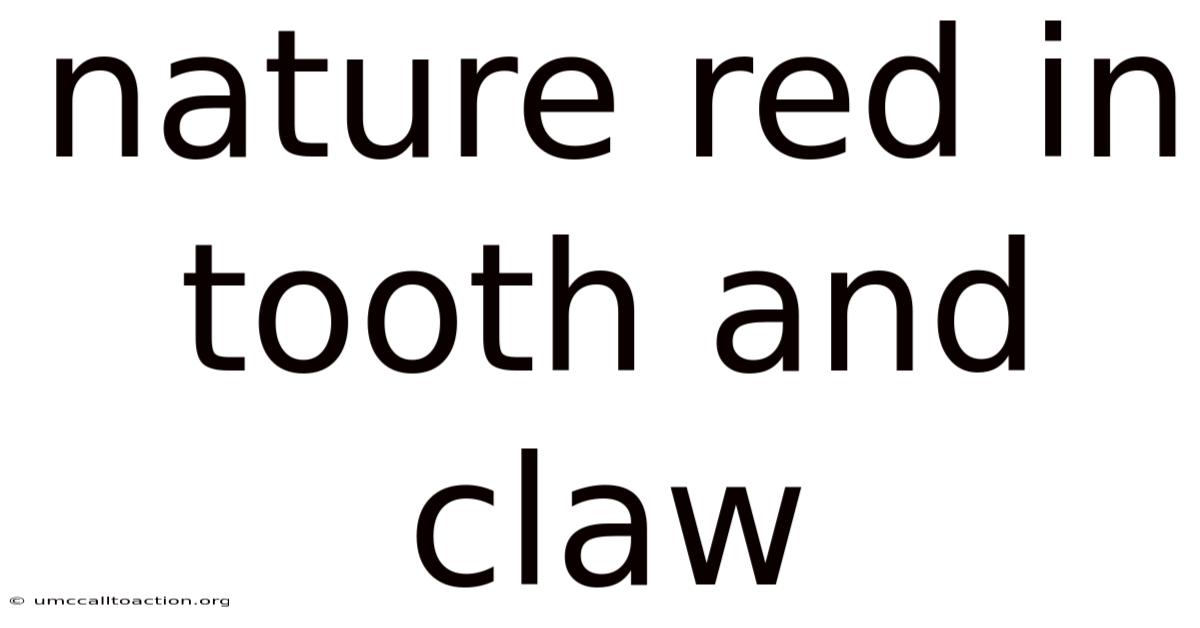 Nature Red In Tooth And Claw