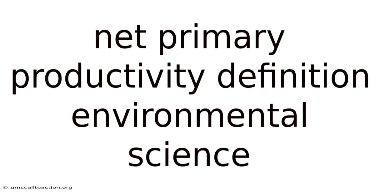 Net Primary Productivity Definition Environmental Science