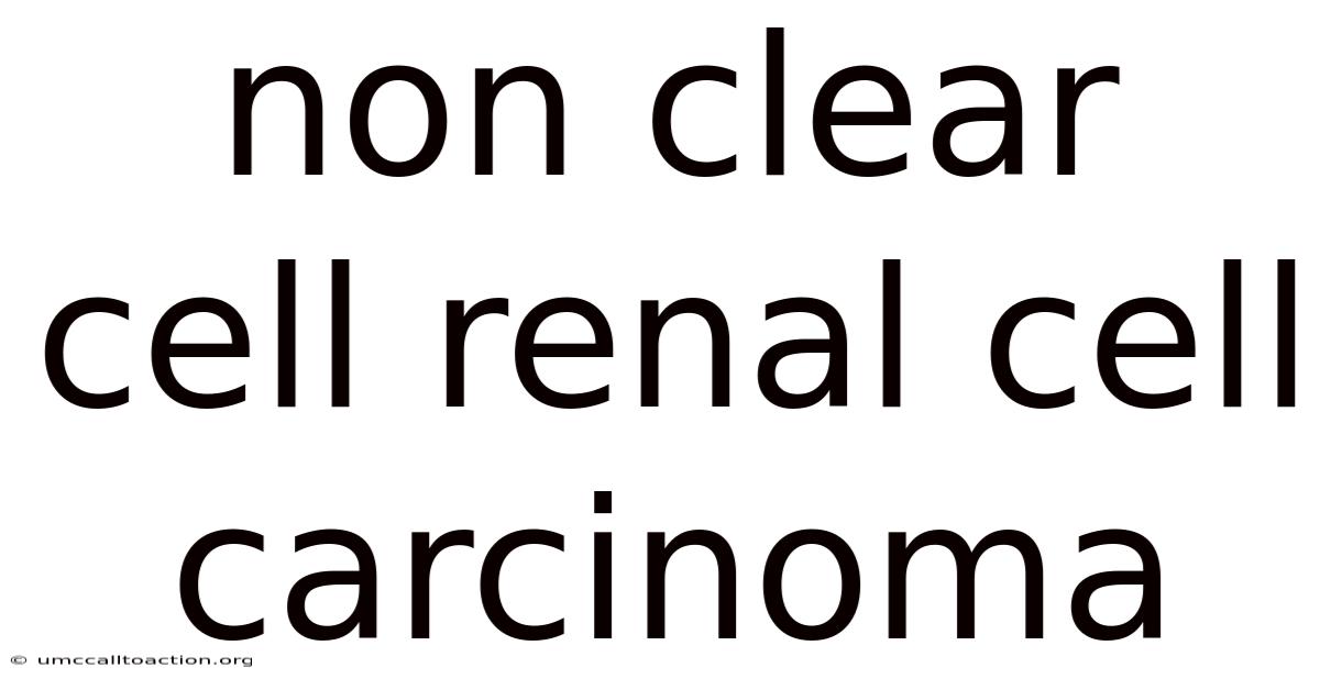 Non Clear Cell Renal Cell Carcinoma