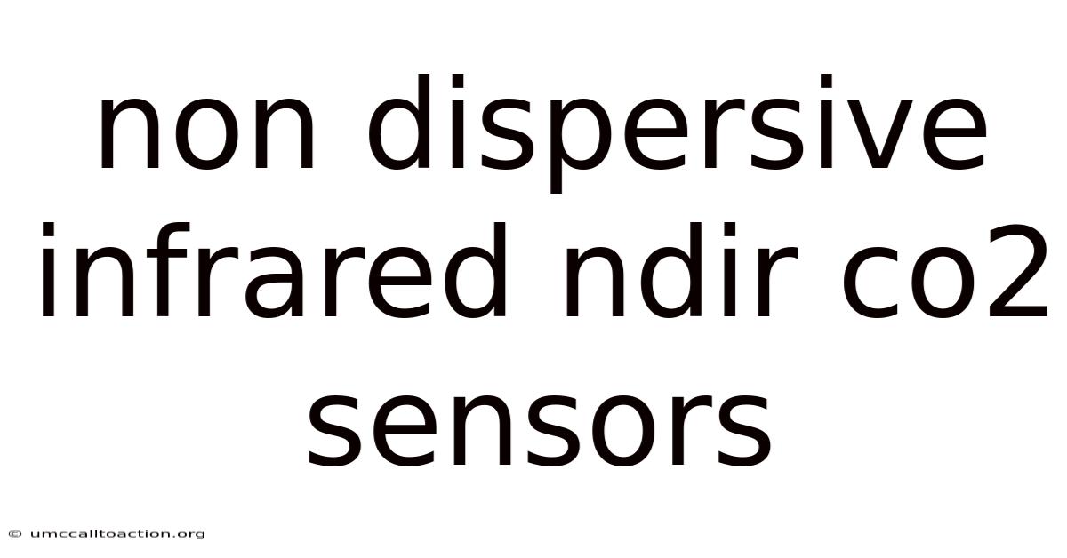 Non Dispersive Infrared Ndir Co2 Sensors