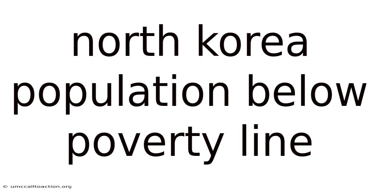North Korea Population Below Poverty Line