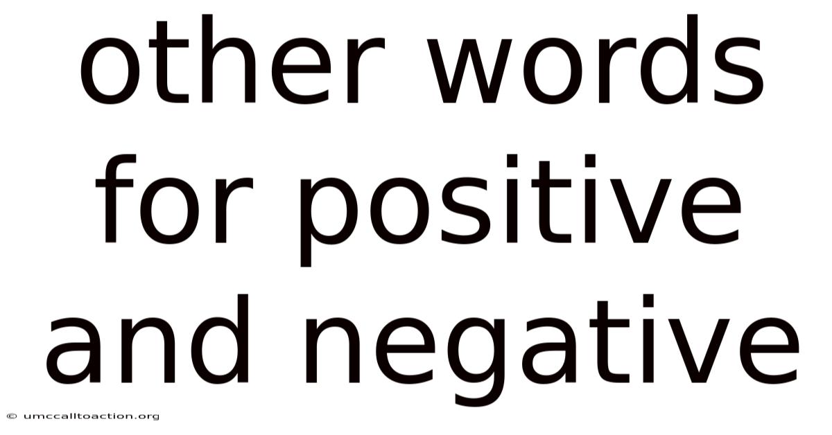 Other Words For Positive And Negative