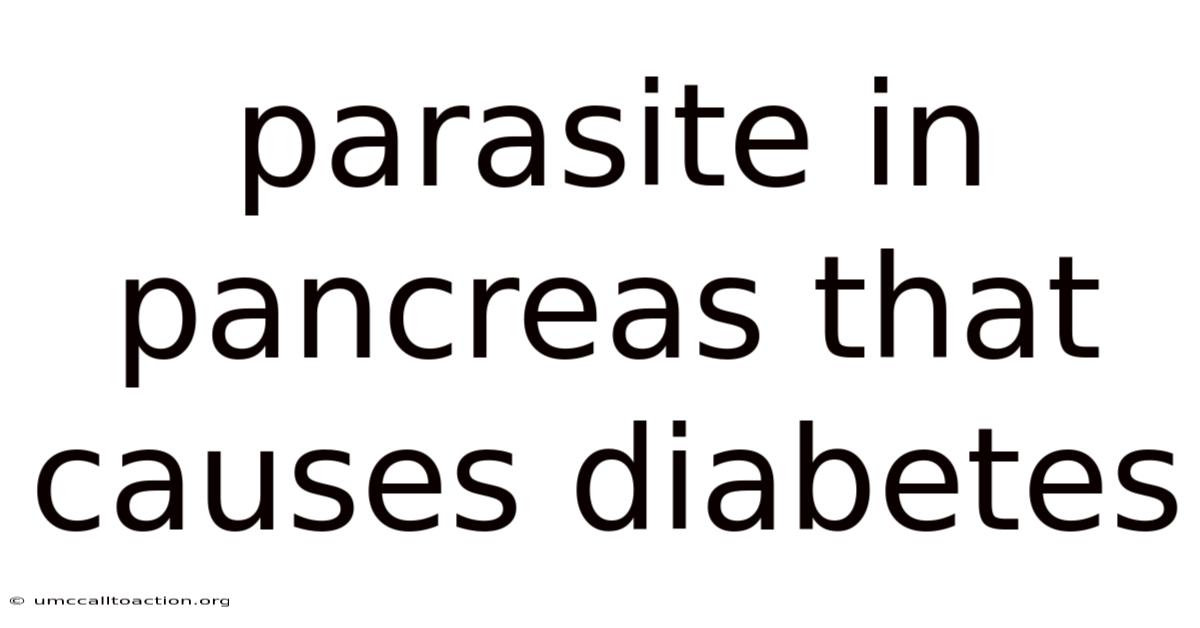Parasite In Pancreas That Causes Diabetes