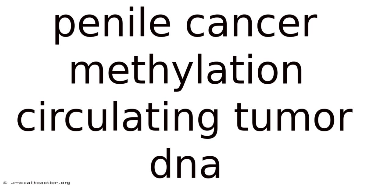Penile Cancer Methylation Circulating Tumor Dna
