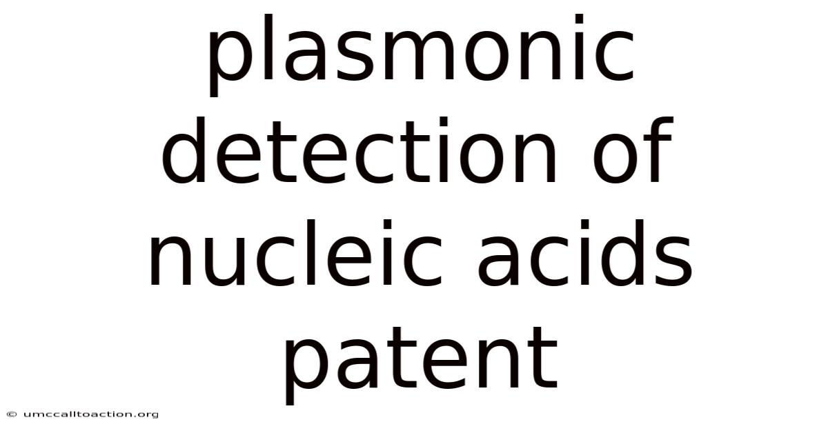 Plasmonic Detection Of Nucleic Acids Patent