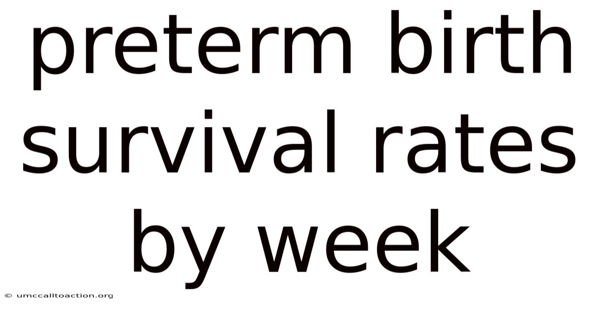 Preterm Birth Survival Rates By Week