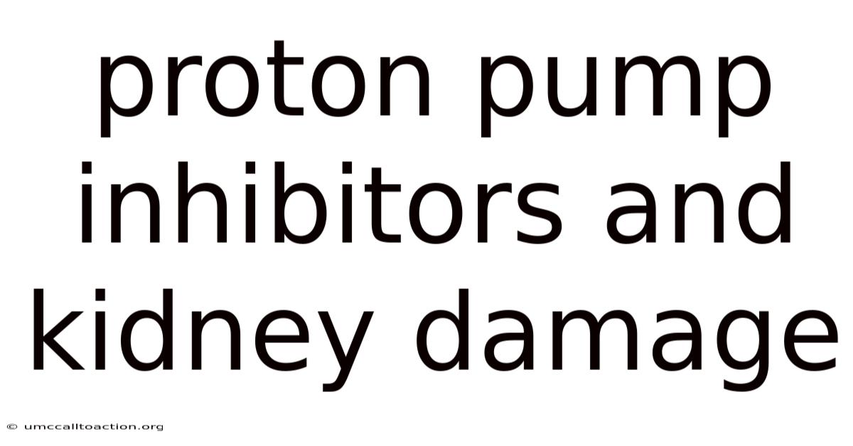 Proton Pump Inhibitors And Kidney Damage