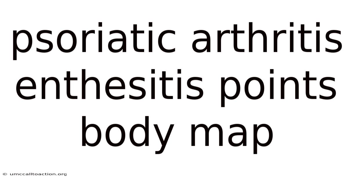 Psoriatic Arthritis Enthesitis Points Body Map