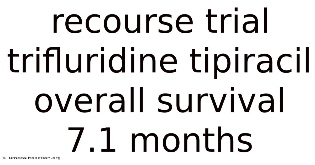 Recourse Trial Trifluridine Tipiracil Overall Survival 7.1 Months