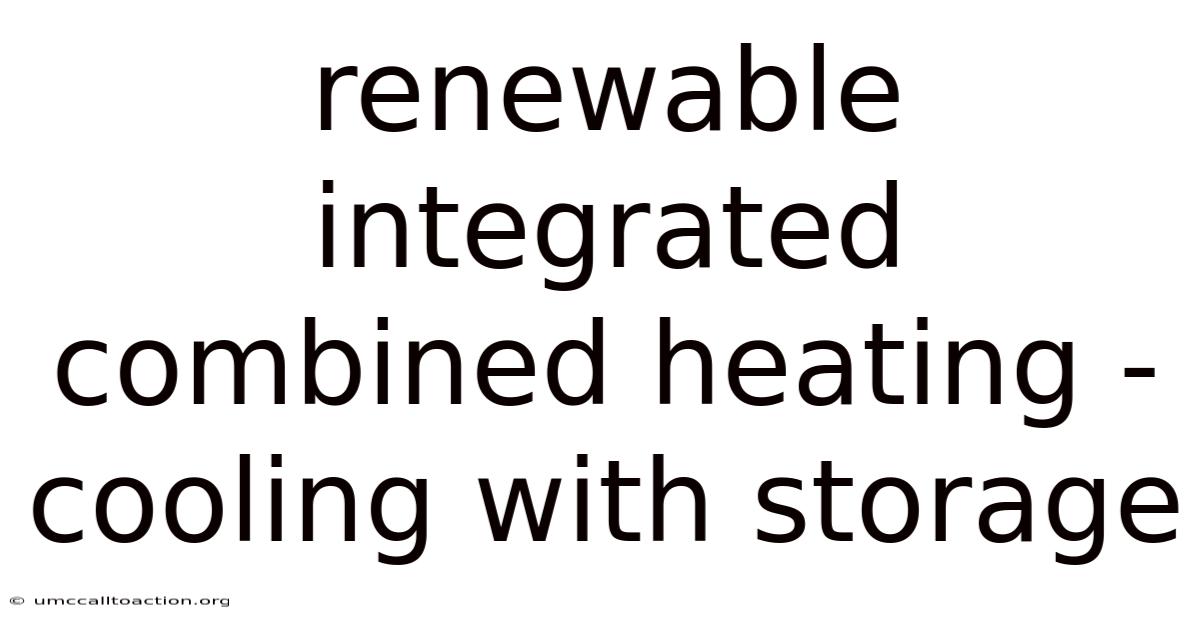 Renewable Integrated Combined Heating - Cooling With Storage