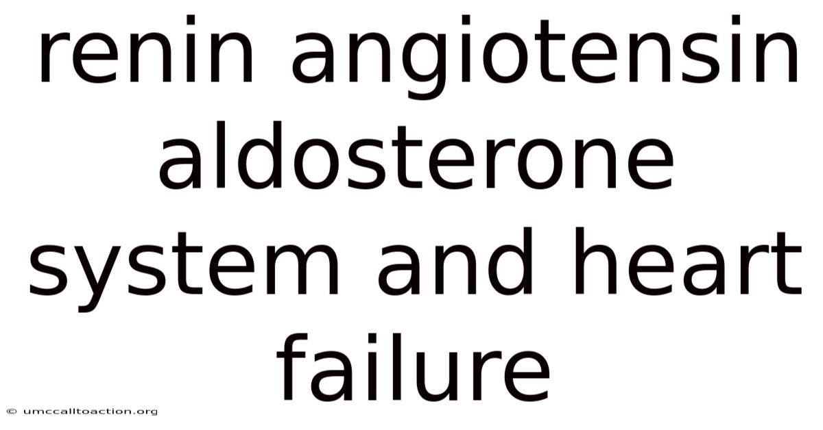 Renin Angiotensin Aldosterone System And Heart Failure