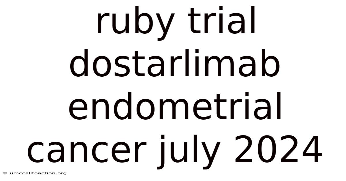Ruby Trial Dostarlimab Endometrial Cancer July 2024