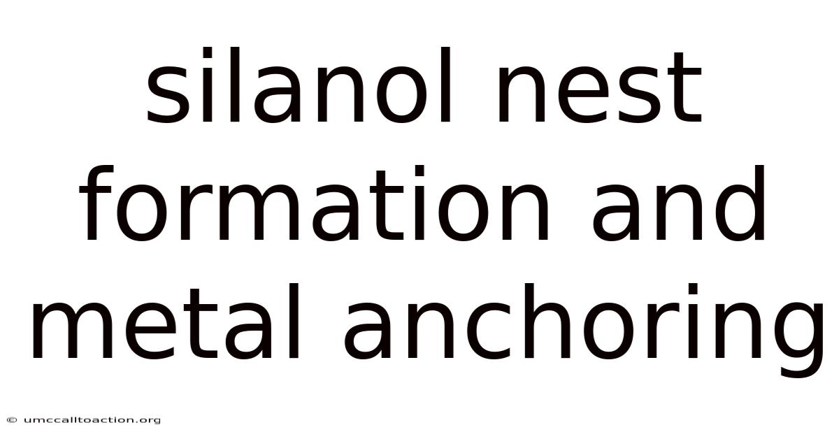 Silanol Nest Formation And Metal Anchoring