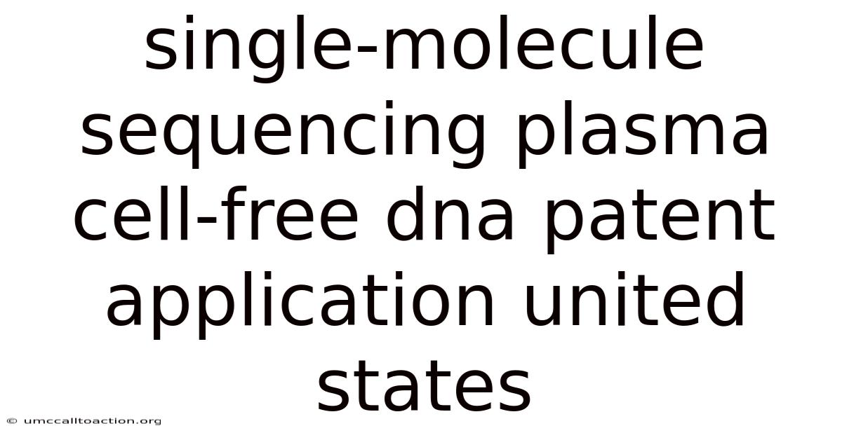 Single-molecule Sequencing Plasma Cell-free Dna Patent Application United States