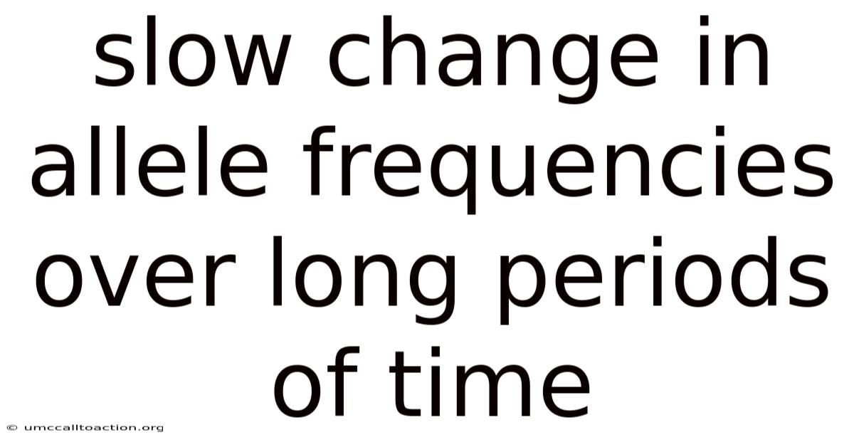 Slow Change In Allele Frequencies Over Long Periods Of Time