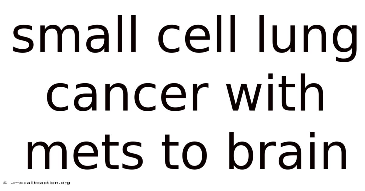 Small Cell Lung Cancer With Mets To Brain