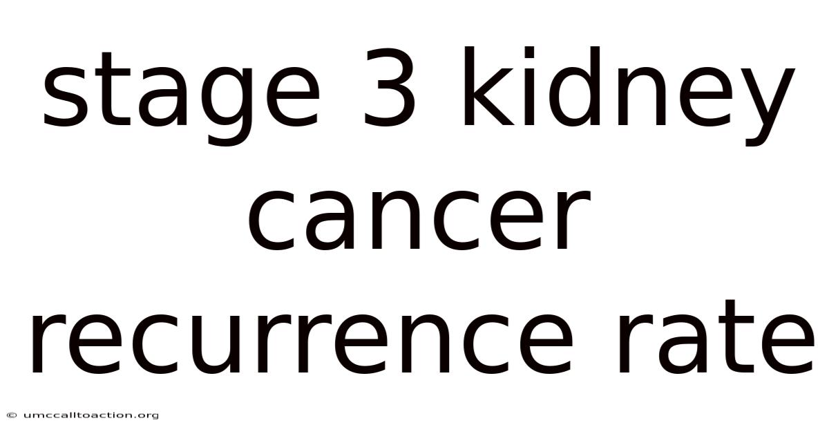 Stage 3 Kidney Cancer Recurrence Rate