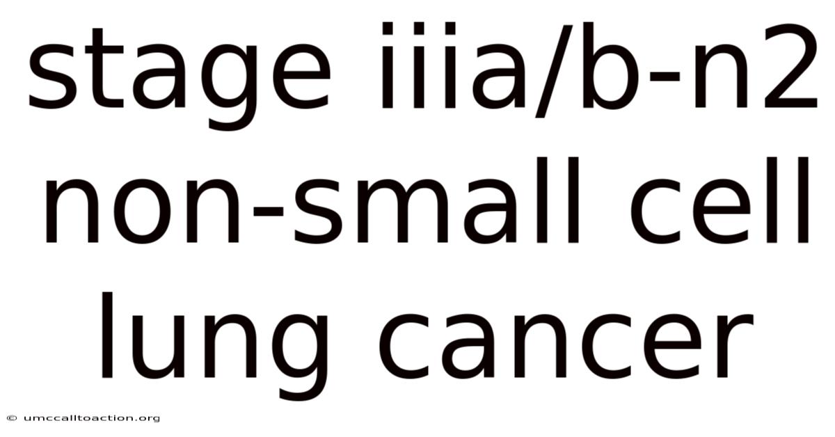 Stage Iiia/b-n2 Non-small Cell Lung Cancer