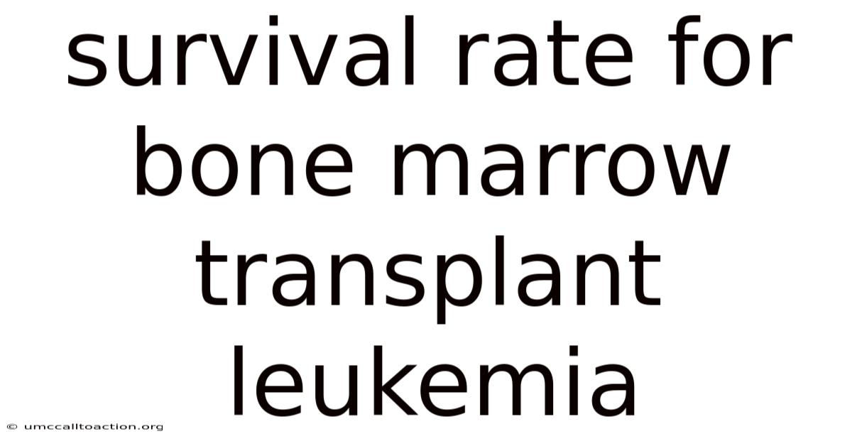 Survival Rate For Bone Marrow Transplant Leukemia