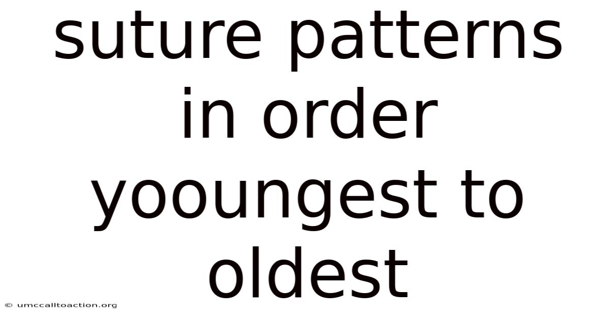 Suture Patterns In Order Yooungest To Oldest