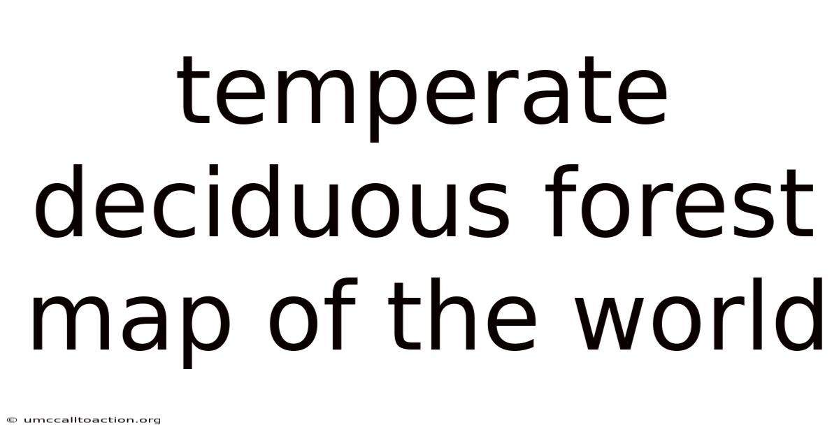 Temperate Deciduous Forest Map Of The World