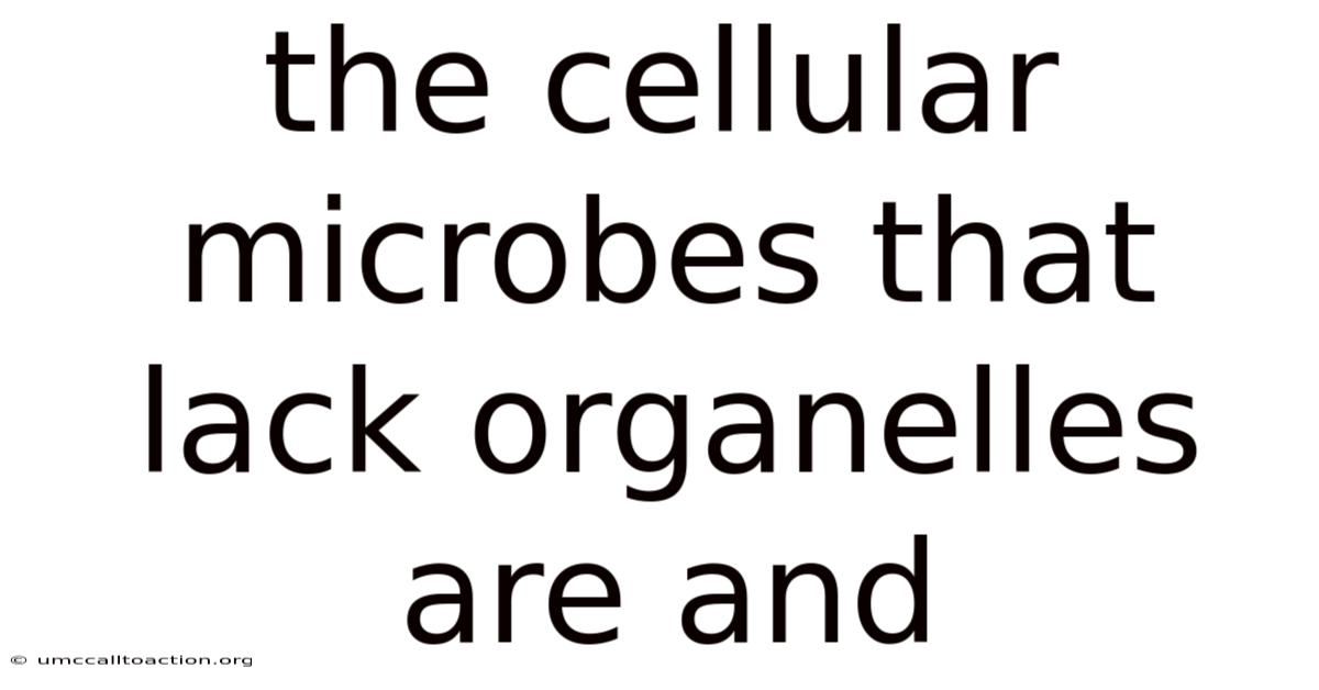 The Cellular Microbes That Lack Organelles Are And