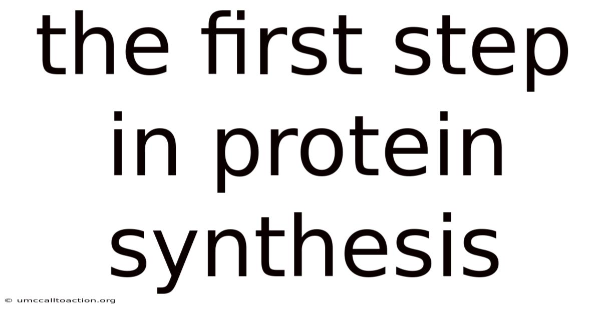 The First Step In Protein Synthesis