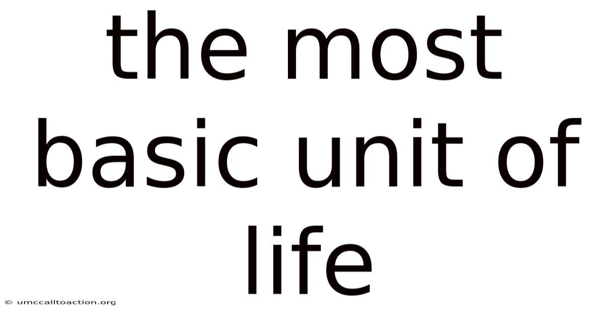 The Most Basic Unit Of Life
