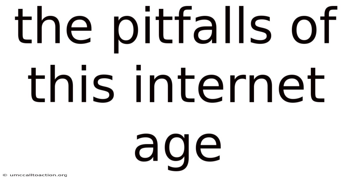 The Pitfalls Of This Internet Age