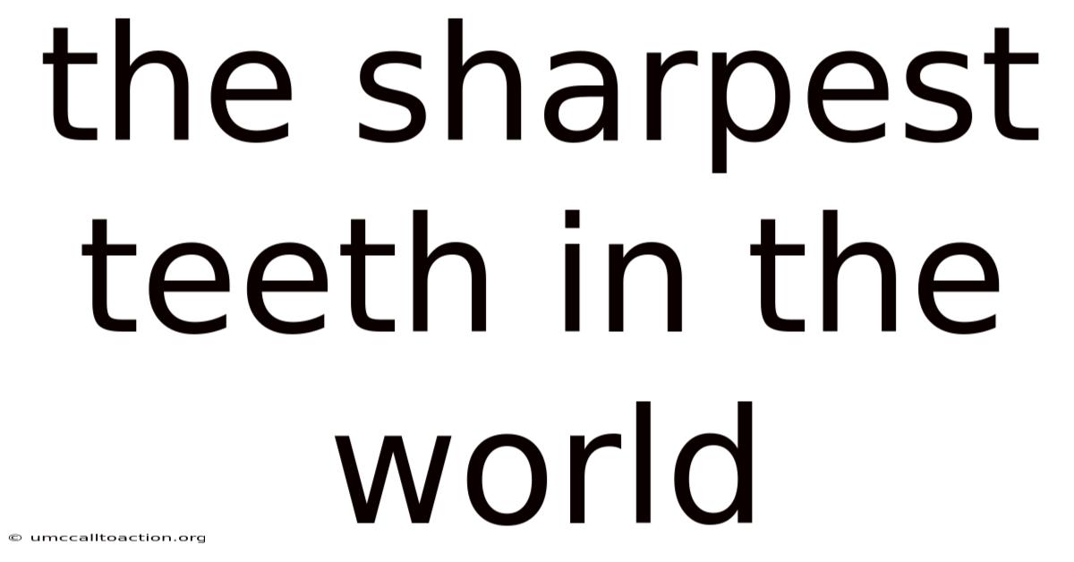 The Sharpest Teeth In The World