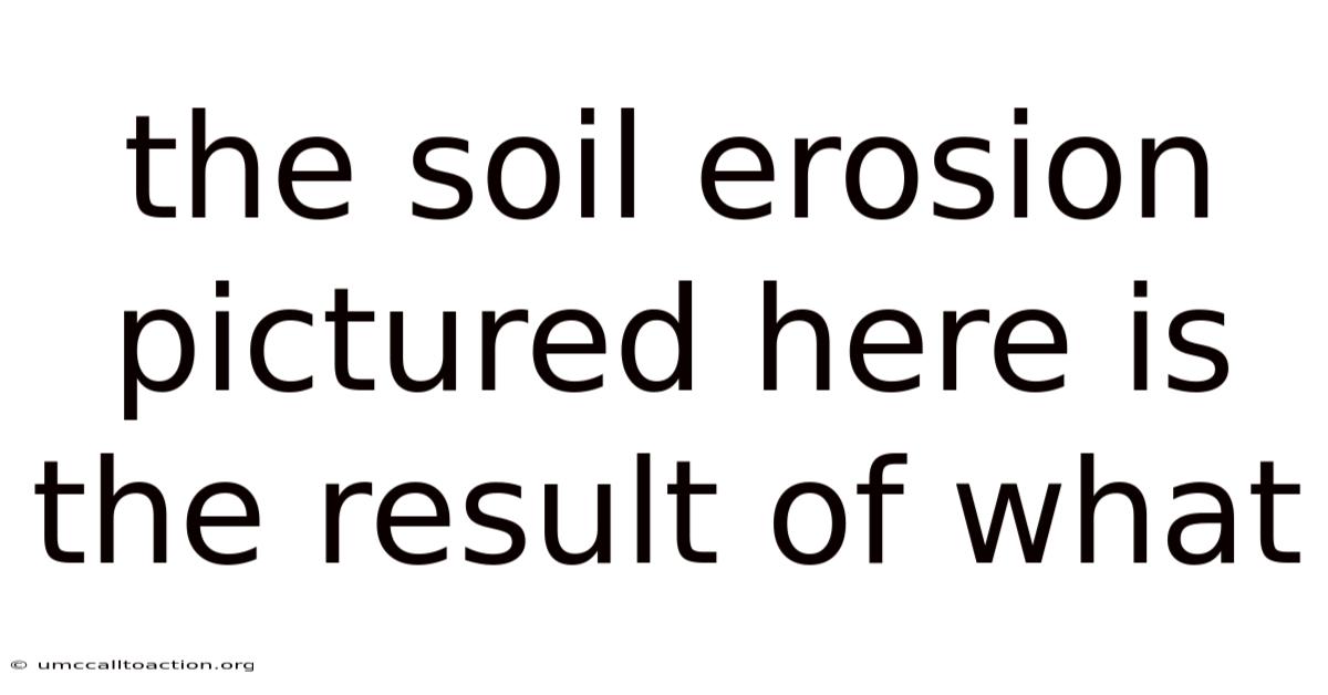 The Soil Erosion Pictured Here Is The Result Of What