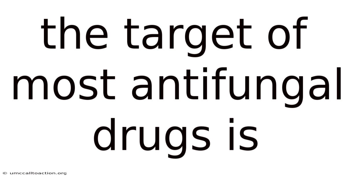 The Target Of Most Antifungal Drugs Is