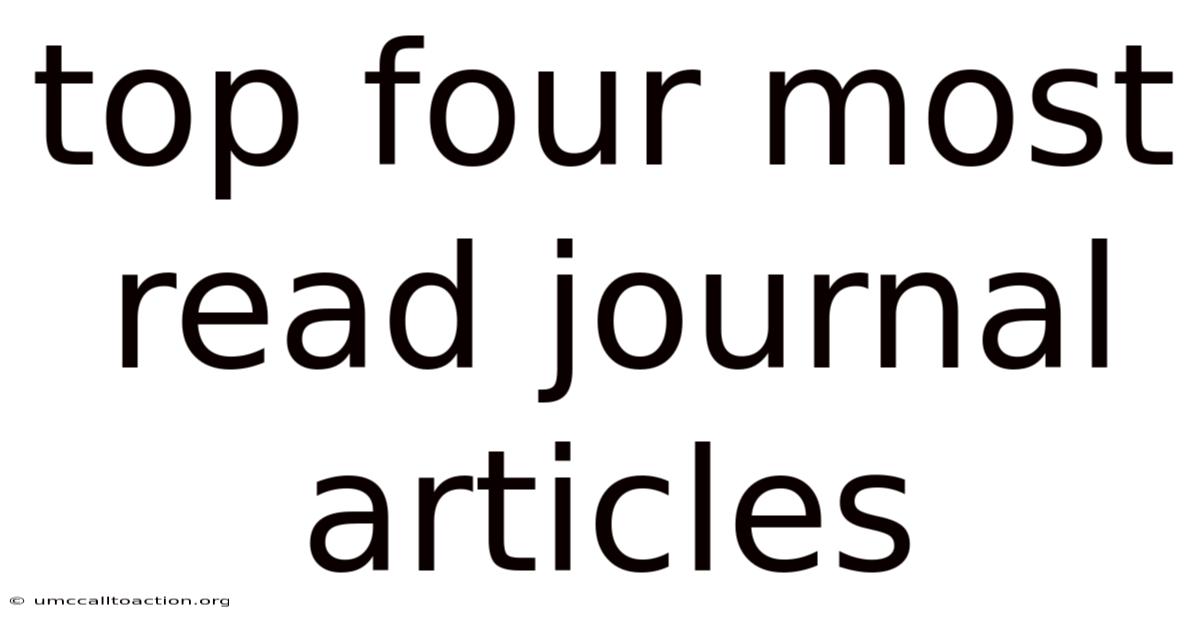 Top Four Most Read Journal Articles