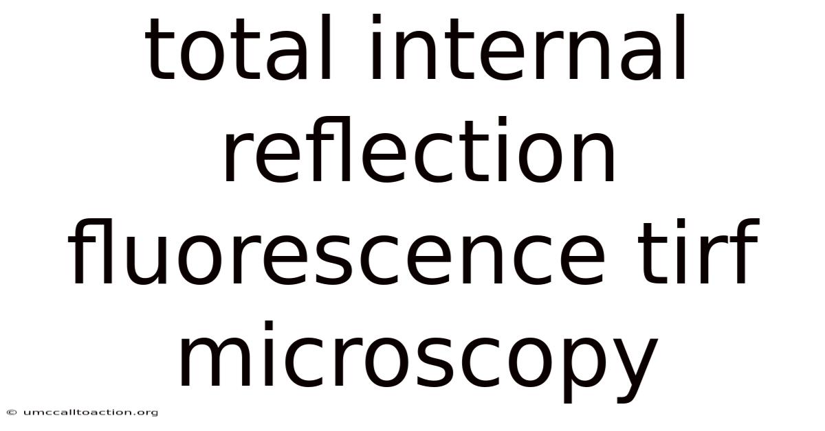 Total Internal Reflection Fluorescence Tirf Microscopy