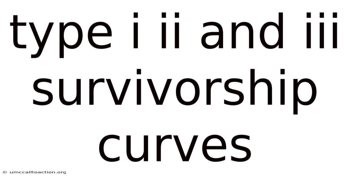 Type I Ii And Iii Survivorship Curves