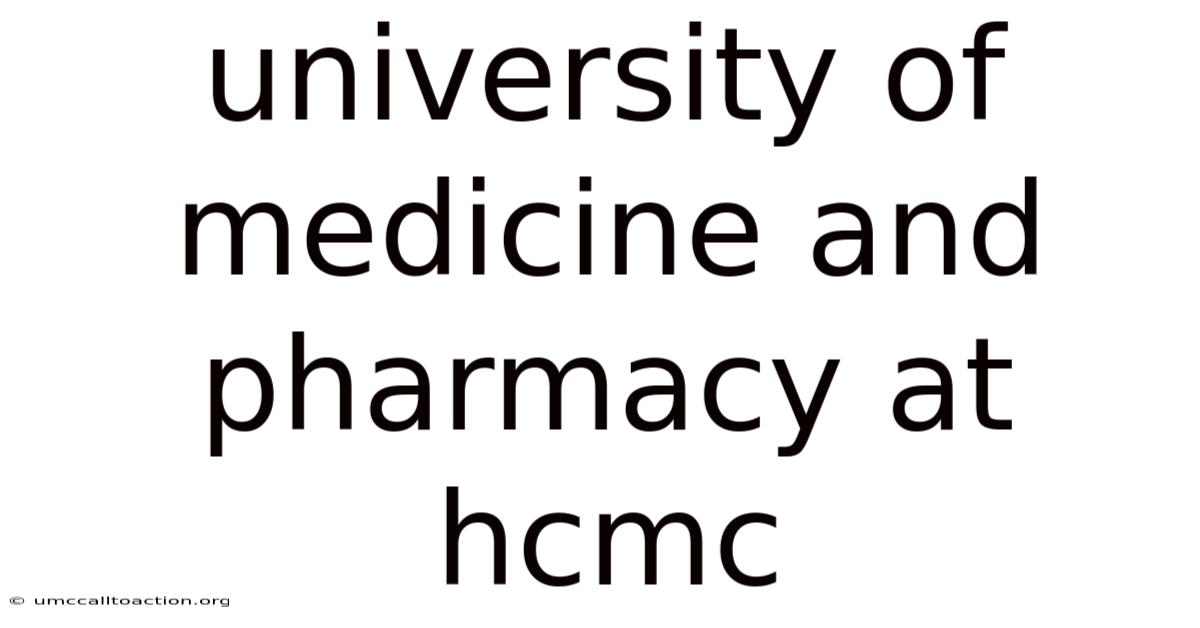 University Of Medicine And Pharmacy At Hcmc