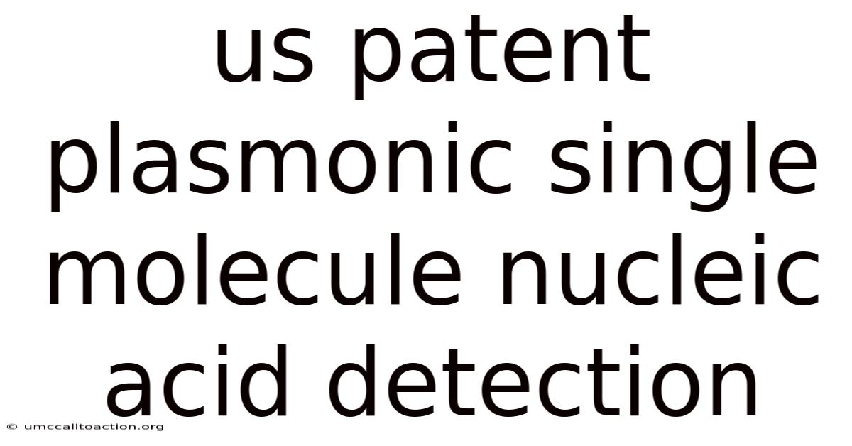Us Patent Plasmonic Single Molecule Nucleic Acid Detection
