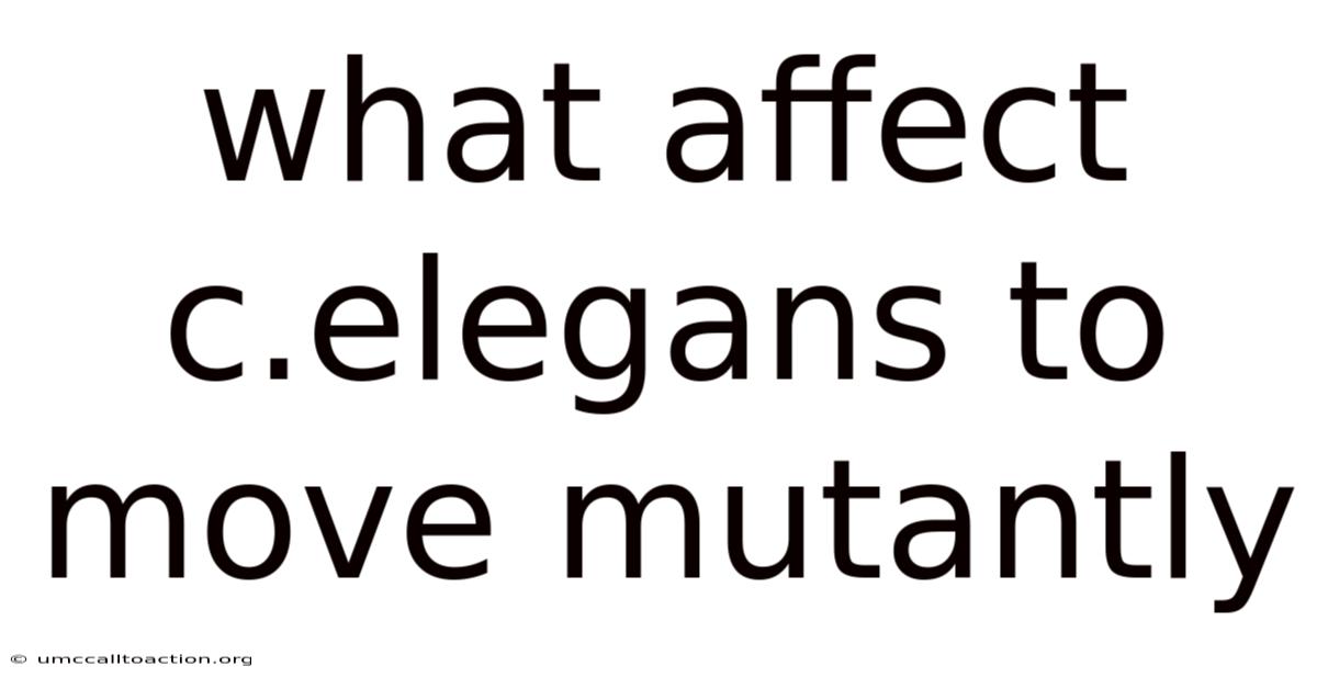 What Affect C.elegans To Move Mutantly
