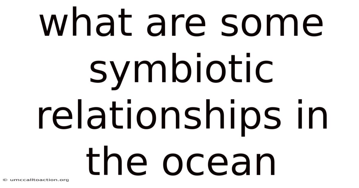 What Are Some Symbiotic Relationships In The Ocean