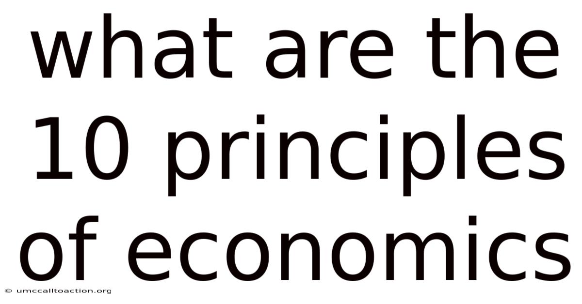 What Are The 10 Principles Of Economics