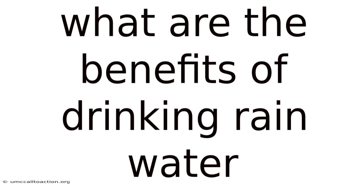 What Are The Benefits Of Drinking Rain Water
