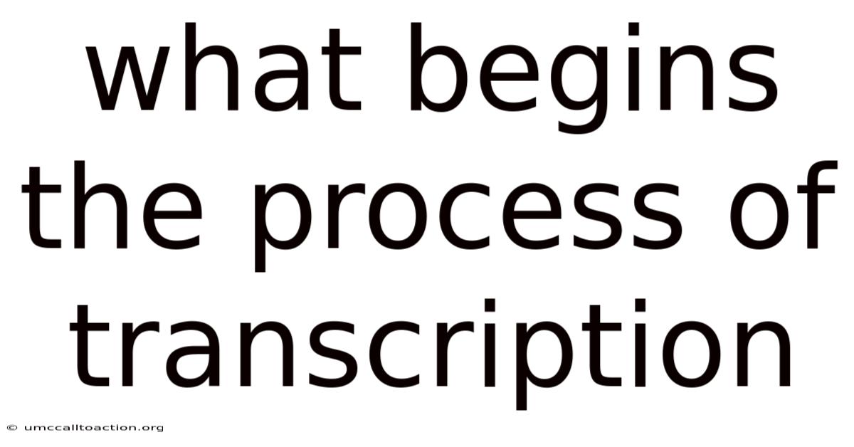 What Begins The Process Of Transcription