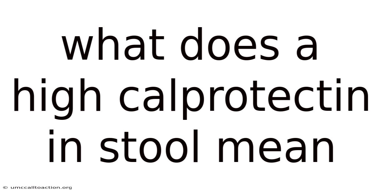What Does A High Calprotectin In Stool Mean