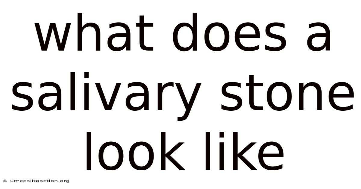 What Does A Salivary Stone Look Like